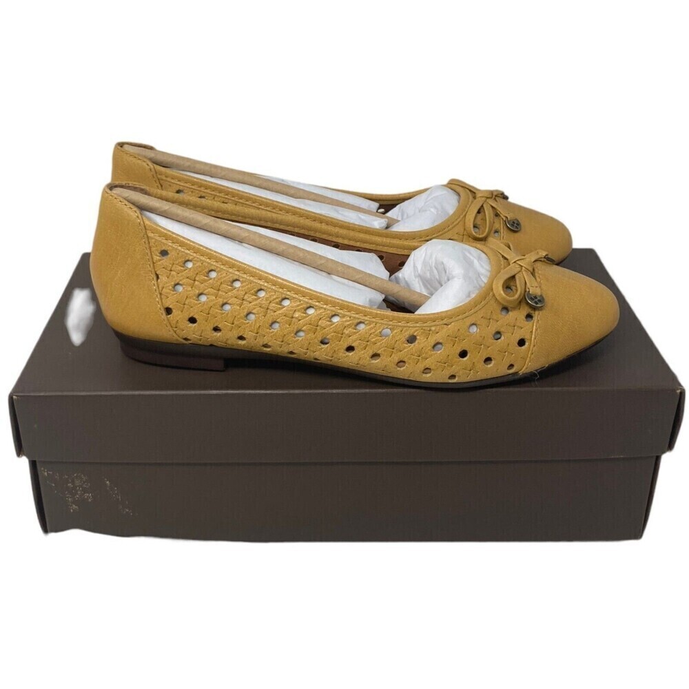 NEW Patricia Nash Bettina Womens Size 7 Flat Shoes Ochre Tan Leather NIB